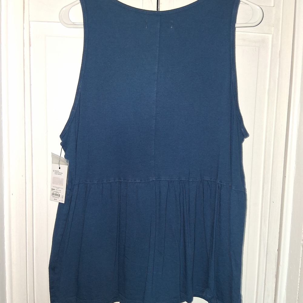Sonoma Women's Blue Sleeveless Button Tank - Picture 4 of 5